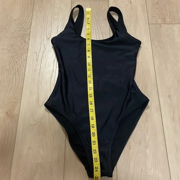 Shekini One-Piece Black Scoop Back Bathing Suit, sz XS - Picture 11 of 12